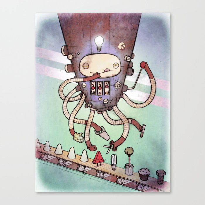 Self Made Robot Canvas Print By Briancoldrick Society6