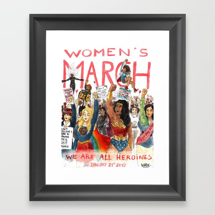 Women's March 2017 Framed Art Print