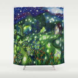 Firefly Cosmos Shower Curtain