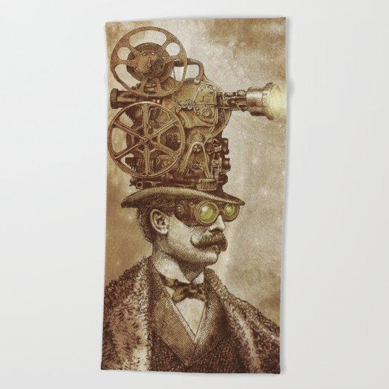 The Projectionist (sepia option) Beach Towel