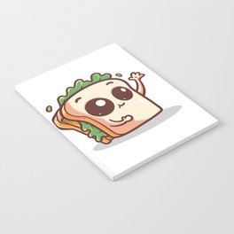 Cute Sandwich Illustration Notebook