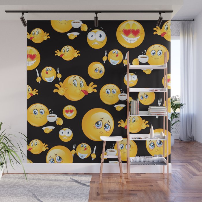 Emoji Pattern 9 Wall Mural