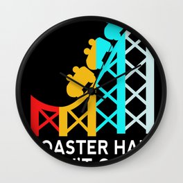 Roller Coaster Hair Dont Care Funny Theme Park Wall Clock