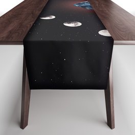 Midnight Moons Over Crystal Mountains Table Runner