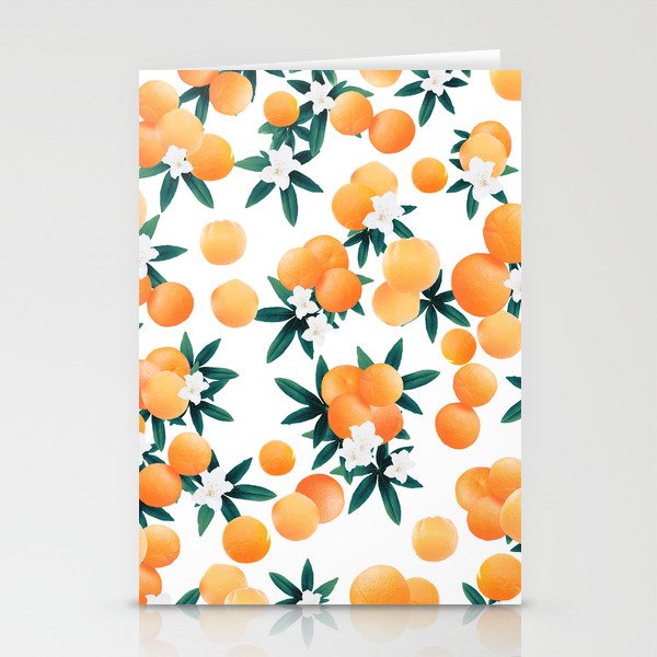 Orange Twist Flower Vibes #6 #tropical #fruit #decor #art #society6 Stationery Cards
