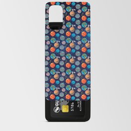 Ditsy Style Planets Astronauts and Rocket Ships on a Starry Sky Android Card Case