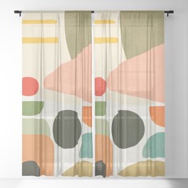 Modern Abstract Art 71 Sheer Curtain
