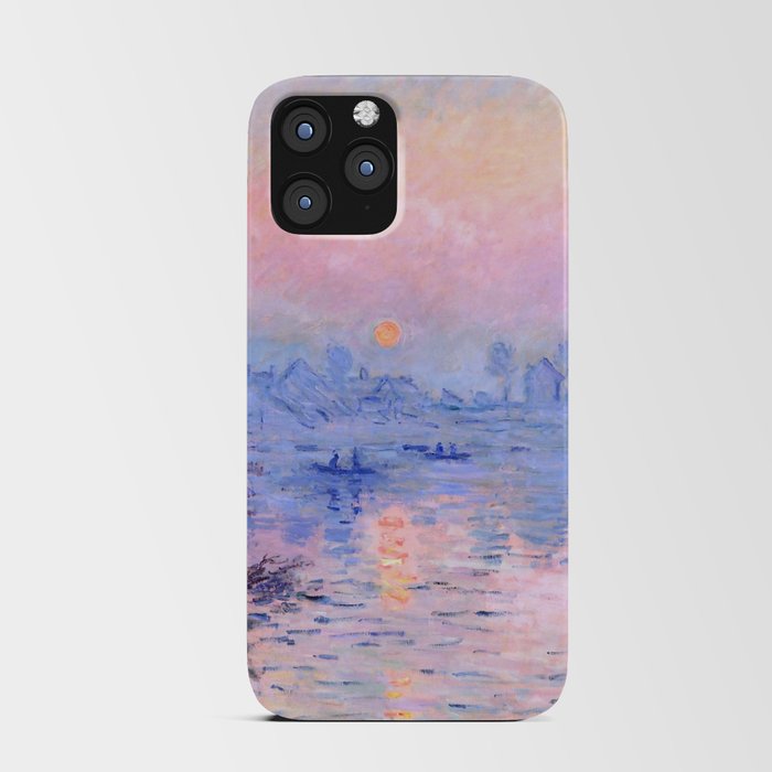 Claude Monet "Sunset on the Seine at Lavacourt. Winter Effect" iPhone Card Case