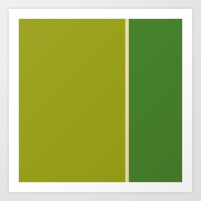 Spring 2 tones Lime green & Forest green Art Print