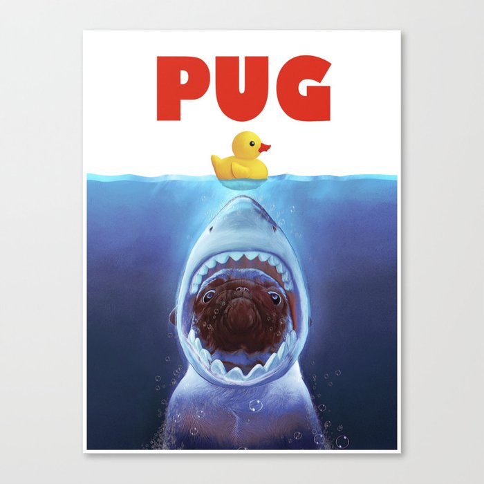 Pug Attack Canvas Print