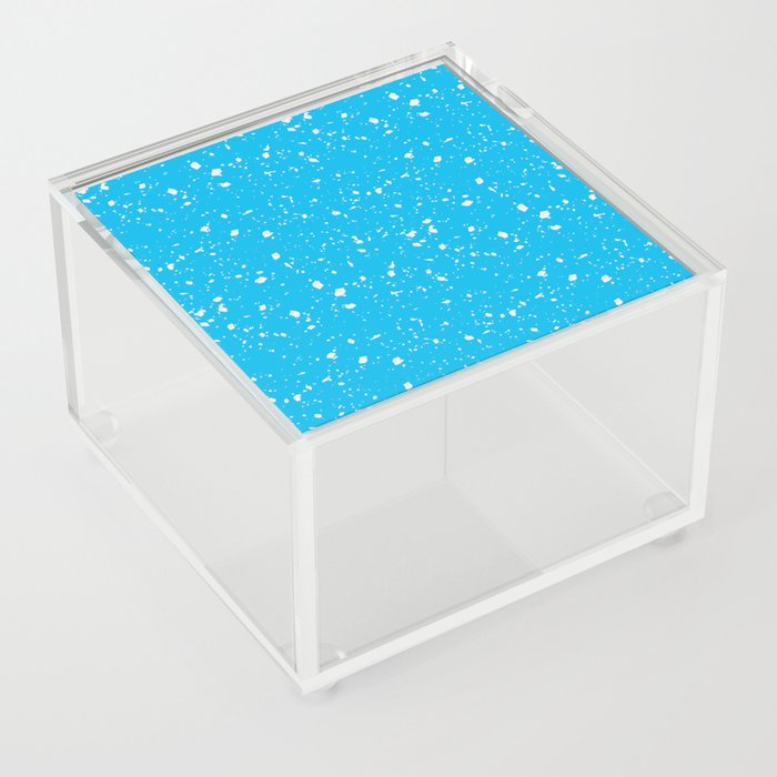 Turquoise Terrazzo Seamless Pattern Acrylic Box