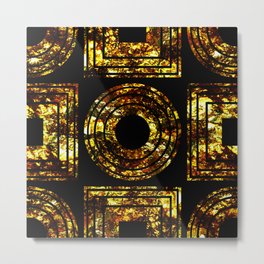 Golden Shapes - Abstract, black and gold, geometric, metallic textured artwork Metal Print | Pattern, Goldfoil, Circles, Graphicdesign, Vector, Black, Gold, Golden, Abstract, Digital 
