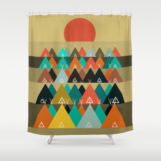 Tipi Moon Shower Curtain
