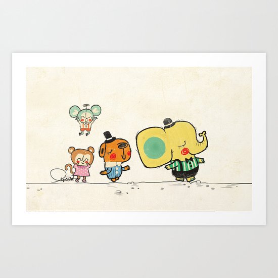 Walking with you Art Print