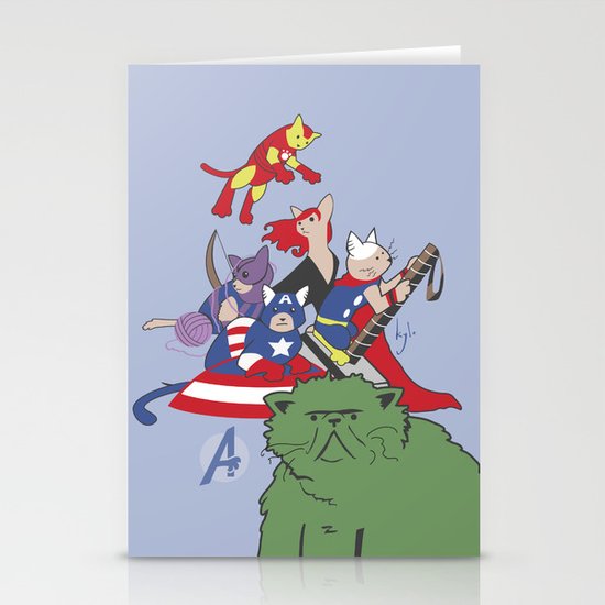 The Catvengers - Earth's Mightiest Kitties Stationery Cards