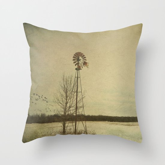 While the wind moans a dirge to a coyote's cry... Throw Pillow