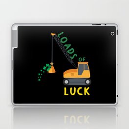 Excavator Load Luck Shamrock Saint Patrick's Day Laptop Skin