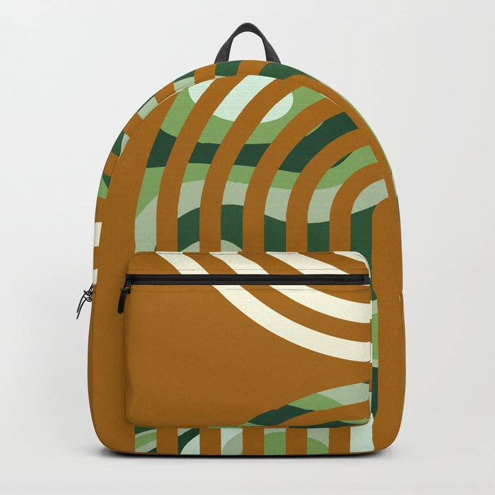Abstract Mid-Century Arches with Swirl Blobs Backpack