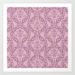 Meditation Room Seamless Floral Light Pink Art Print