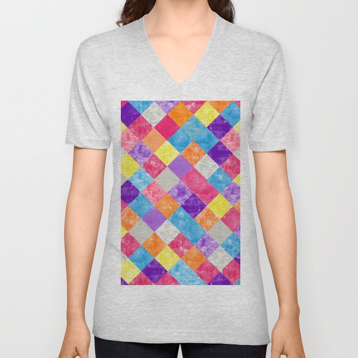 Lovely Geometric Background V V Neck T Shirt