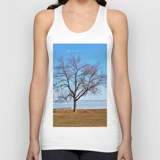 The Tree by the Frozen Lake Unisex Tank Top