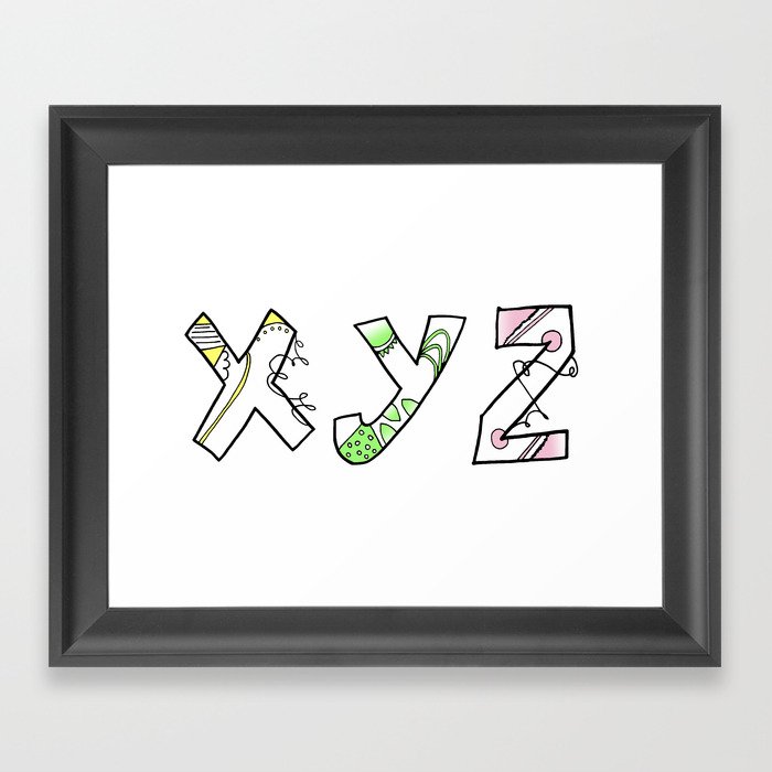 X Y Z.. Framed Art Print