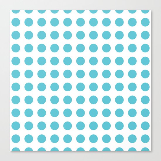 Simply Polka Dots in Seaside Blue Canvas Print