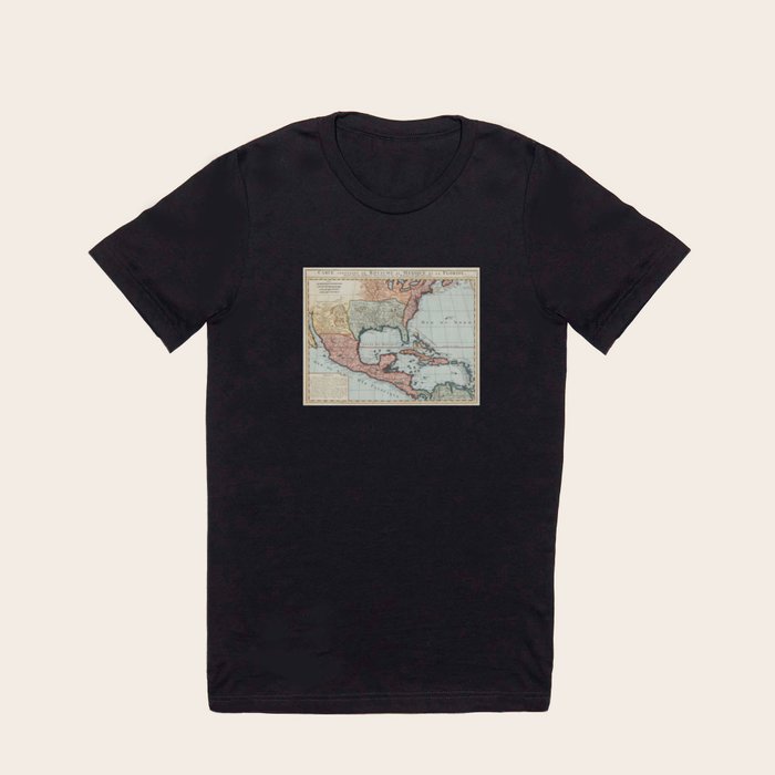 Vintage Map of The Gulf of Mexico 1732 T Shirt by BravuraMedia