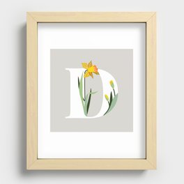 D for Daffodil Recessed Framed Print