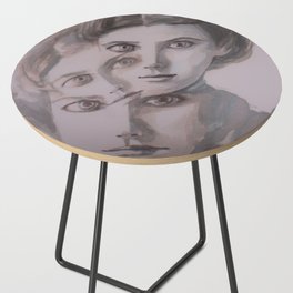 watercolor portrait of the Spirits in Her Head Side Table
