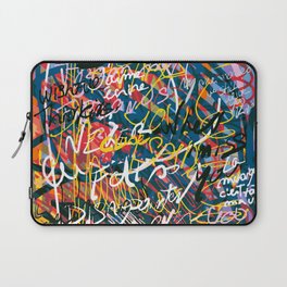 Graffiti Pop Art Writings Music by Emmanuel Signorino Laptop Sleeve