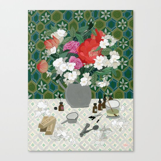 Making perfume Canvas Print