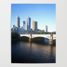 Australia Photography - Bridge Going Over The Yarra River In The Morning Poster