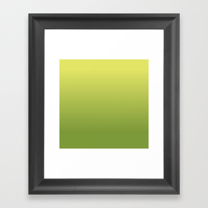 OLIVE GREEN GRADIENT  Framed Art Print