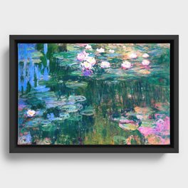 water lilies : Monet Framed Canvas