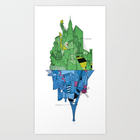 From Paris to New York and back Art Print