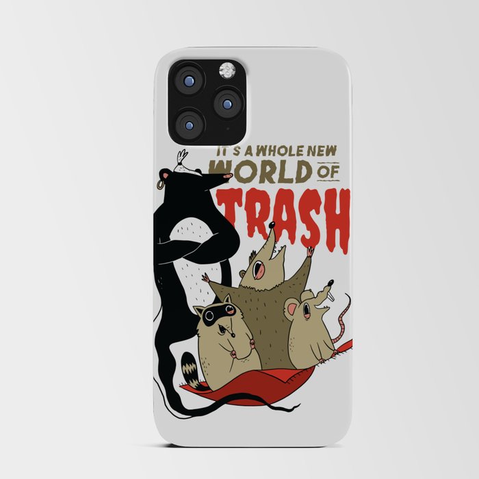 New world of Trash Racoon Possum Garbage Gang iPhone Card Case