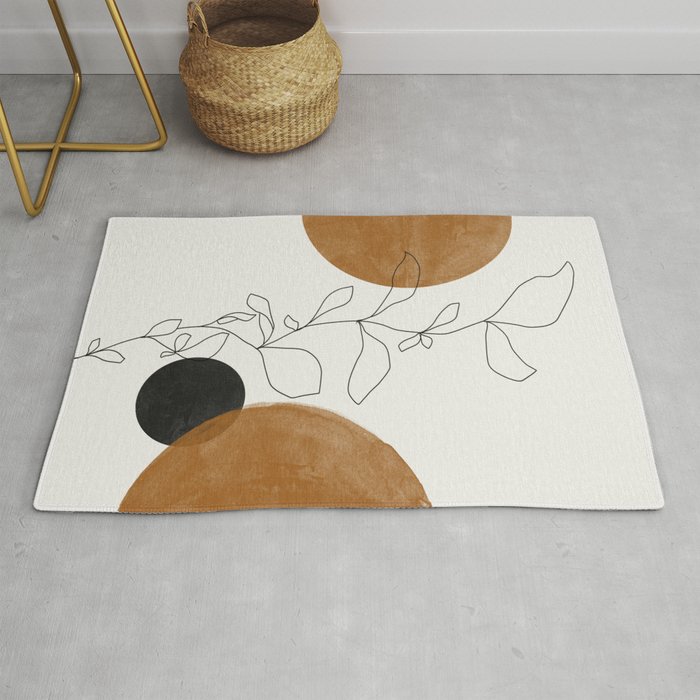Abstract Plant Rug