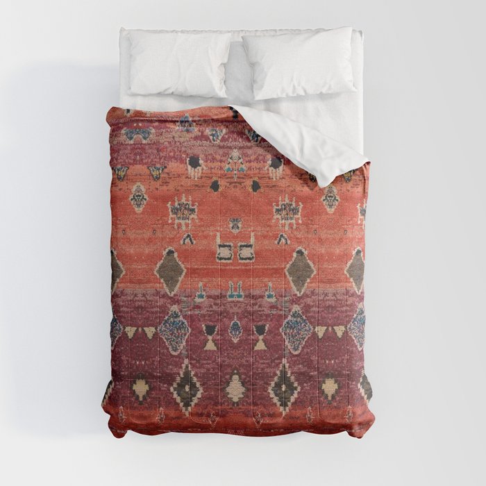 Traditional Oriental Moroccan Rug Design Comforter