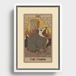 The Tower - Possum Tarot Framed Canvas