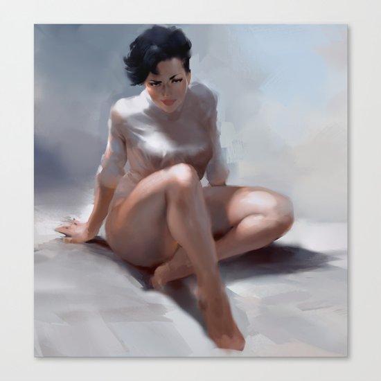 White Shirt Canvas Print