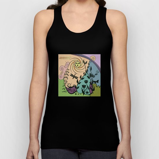 Garden in Summer Sun Unisex Tank Top