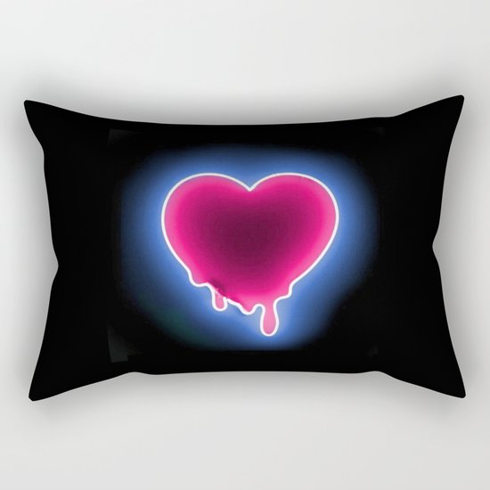 Heart // Neon Rectangular Pillow