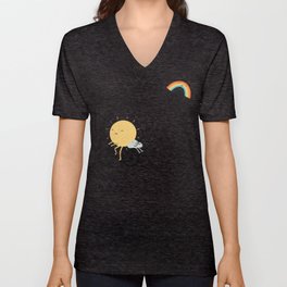 Rainbow Kite V Neck T Shirt