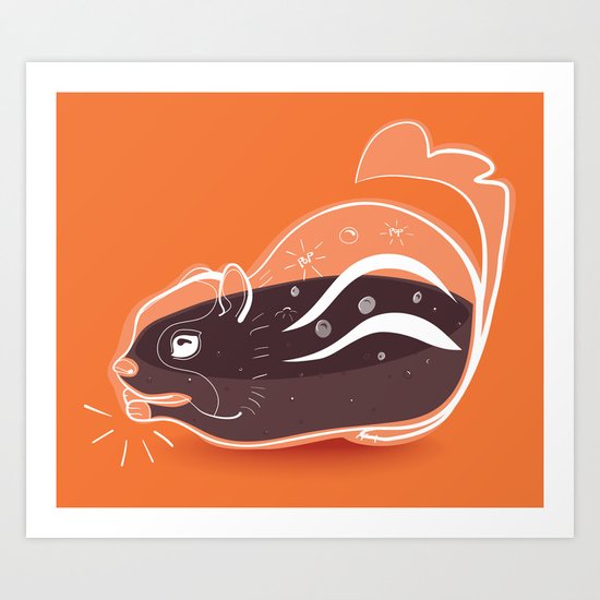 Transparent Chipmunks Love Birch Beer. Art Print