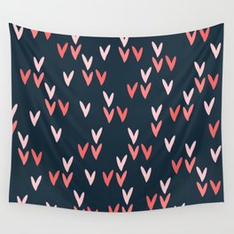 Valentine Day Hearts All Over Wall Tapestry