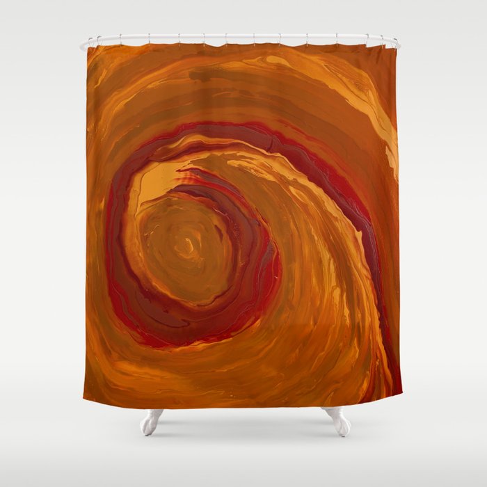 Hurricane Orange Shower Curtain