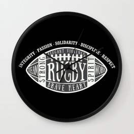 Rugby values Wall Clock