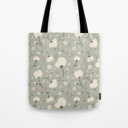 Cotton Buds - Green Tote Bag