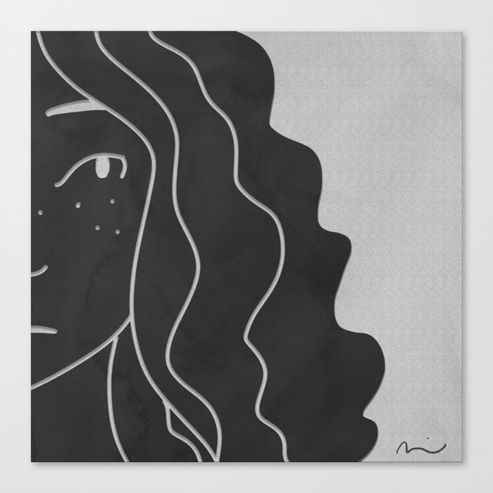 girl in slate Canvas Print